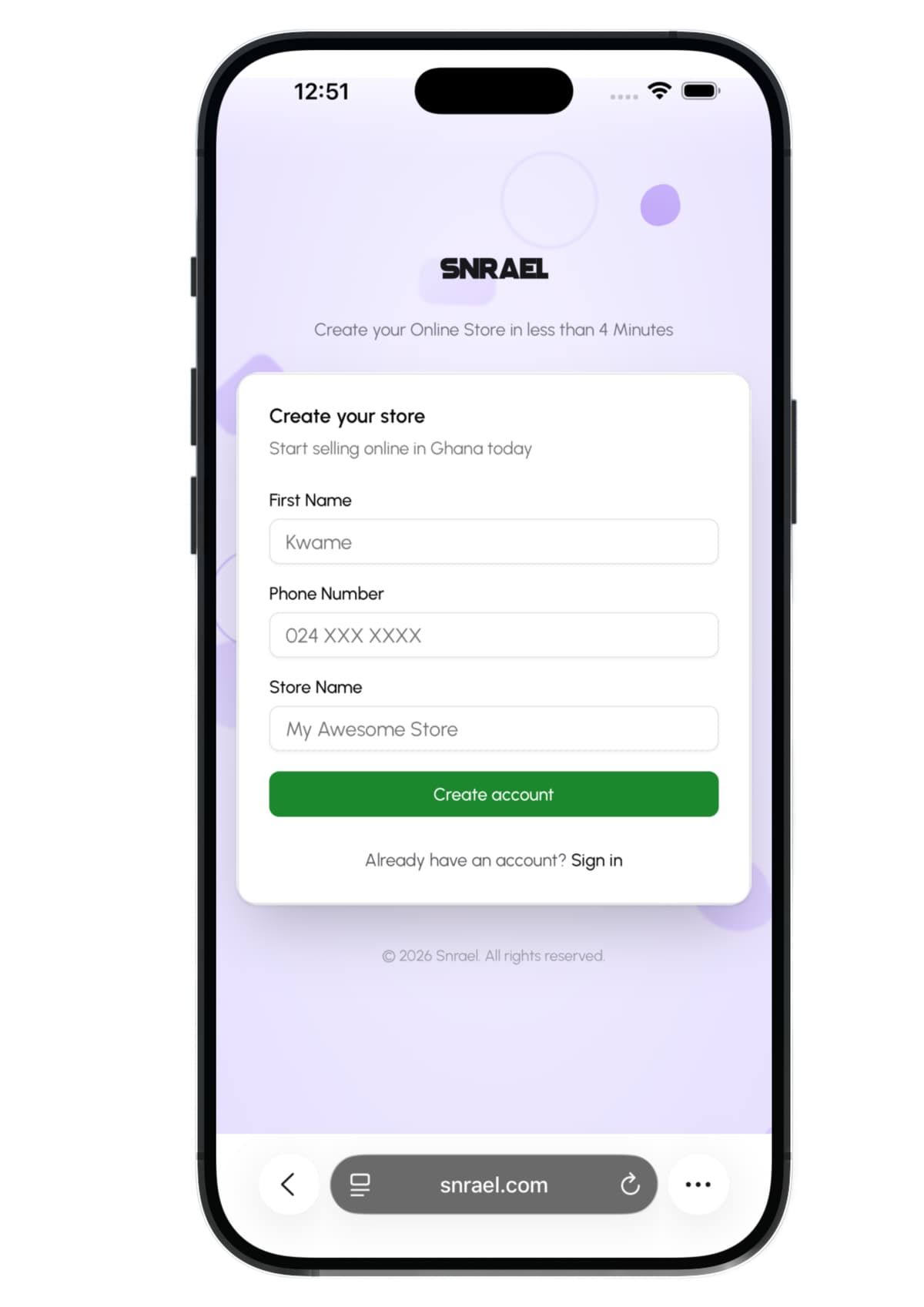 Entrepreneur setting up their online store on a laptop